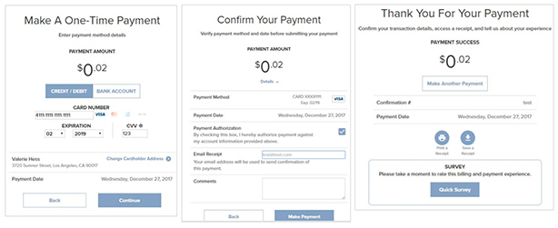 Step 5b Online Bill Process - Complete Making Payment