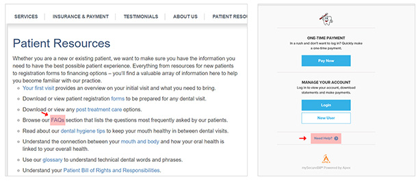 General Info - FAQ Section Under Patient Resources